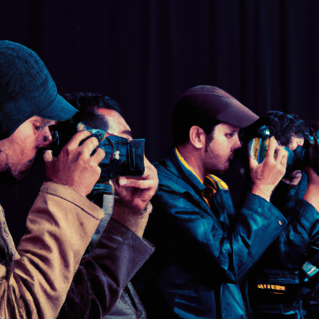 Producer portrait, calm expression, studio ambient